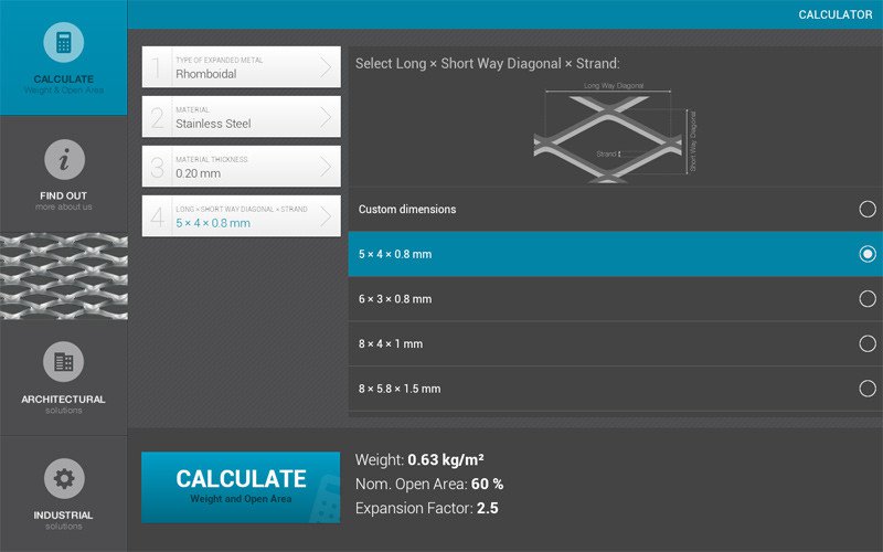 expanded metal mesh weight calculator